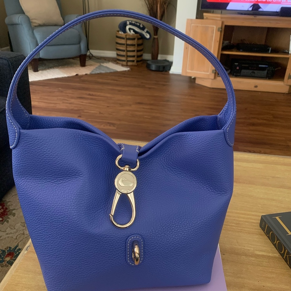 Dooney & Bourke Royal Blue Pebbled Leather Hobo